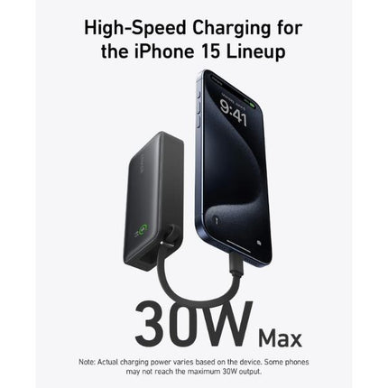 Anker Nano Power Bank 10,000mAh with Built-In USB-C Cable