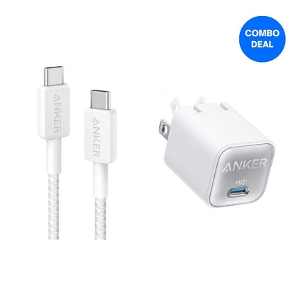 Anker Nano 30W Charger + USB-C Cable – Combo Deal